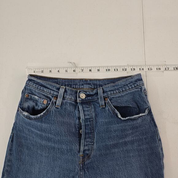 Levi's 501 button fly‎ jeans 28x30 mens medium wash denim 6014 - Picture 5 of 12
